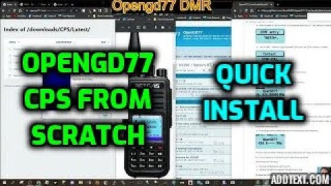 OpenGD77,  CPS Codeplug From Scratch