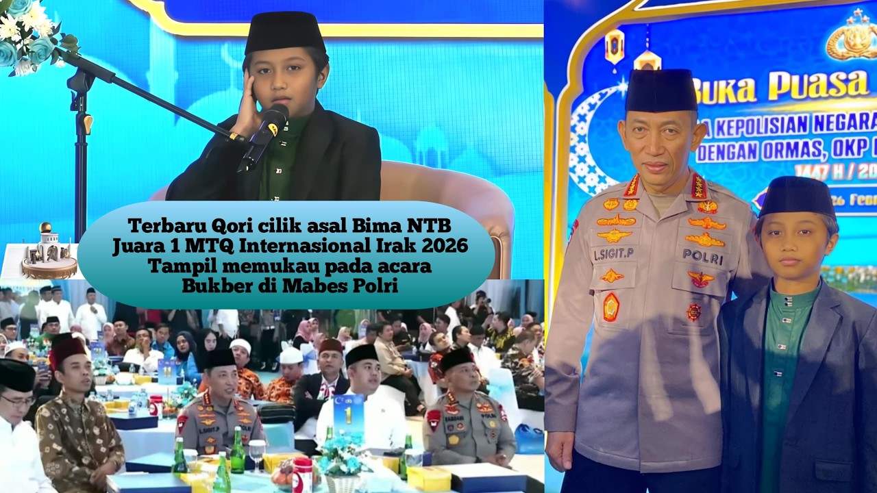 MUHAMMAD ZIAN FAHREZI ASAL BIMA NTB TAMPIL MEMUKAU PADA ACARA BUKBER DI MABES POLRI