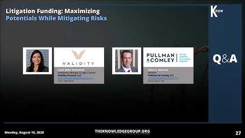 Q&A Session: Maximizing Potentials in Litigation Funding CLE