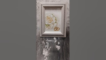 Decoupage Wedding Napkin Diy.#decoupage #easyhomedecor.