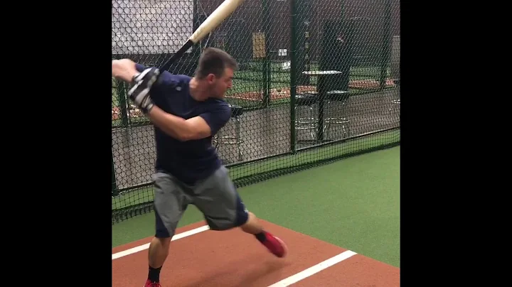 Professional Baseball player Casey Chenoweth hitti...