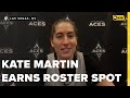 Kate martin speaks to media after securing roster spot with las vegas aces