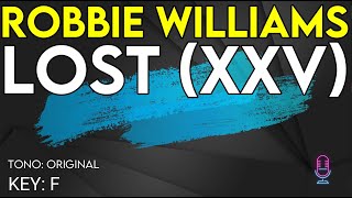 Video thumbnail of "Robbie Williams - Lost (XXV) - Karaoke Instrumental"