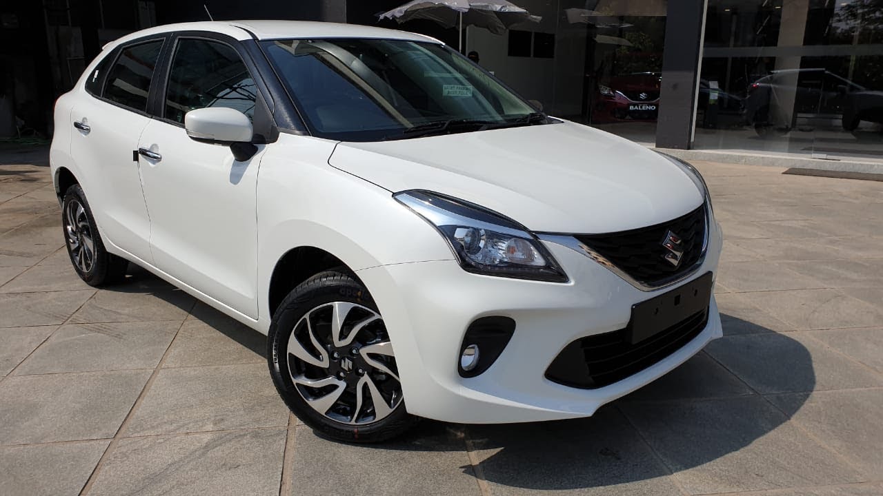 Suzuki Baleno Facelift Pearl Arctic White with Alloy 4K 60FPS|Daylight