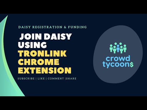 How to register with Daisy and fund Tier 1 using Tronlink Chrome Extension | How to join Daisy