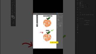 Illustrator 2025: Turn “PEACH” into a cool apple vector with Make with Top Object! #thegraphicboost
