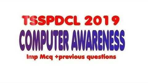 TSSPDCL computer awareness 2019|Junior assistant|Important mcq|previous paper bits