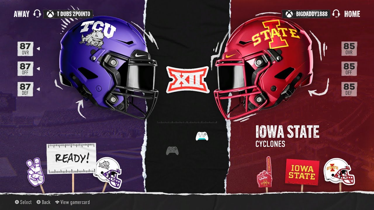 FLoOG CFB Dynasty - S2W9 - #4 TCU (T dubs 2point0) vs Iowa State ...