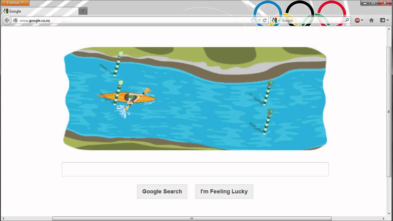 London 2012 Slalom Canoe Google Doodle (3 stars) YouTube