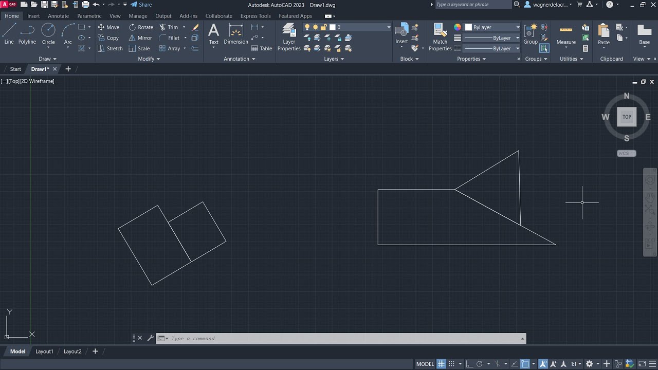 COMANDO ROTATE o GIRAR  con REFERENCIA @Autocad