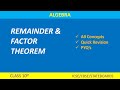 Remainder & Factor Theorem Made Easy 📘 Class 10 Maths | One Shot + PYQs + Tricks