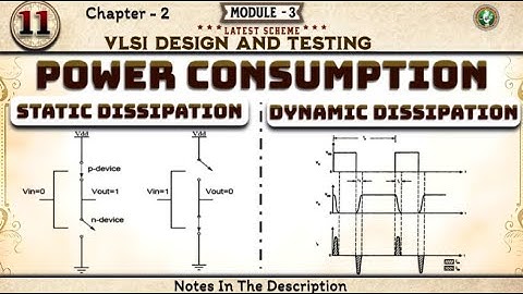 11 Power Consumption ( Static, Dynamic Dissipation) Explained Module 2 6th Sem VLSI ECE VTU
