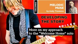 Andy Timmons - More on my approach to the “Welcome Home” solo