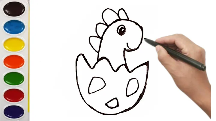 How to draw cute Glitter baby dinosaur 🦖 drawing| #12|| easy glitter drawing