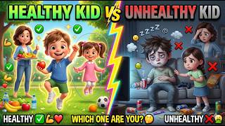 Full Healthy Kid vs Unhealthy Kid | Learn To Make Smart Healthy Choices! ❤️ 3D Kids Animation News