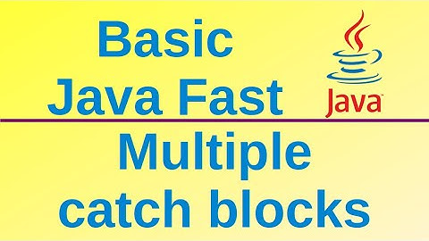 Multiple catch blocks for exception handling - Basic Java Fast (45)