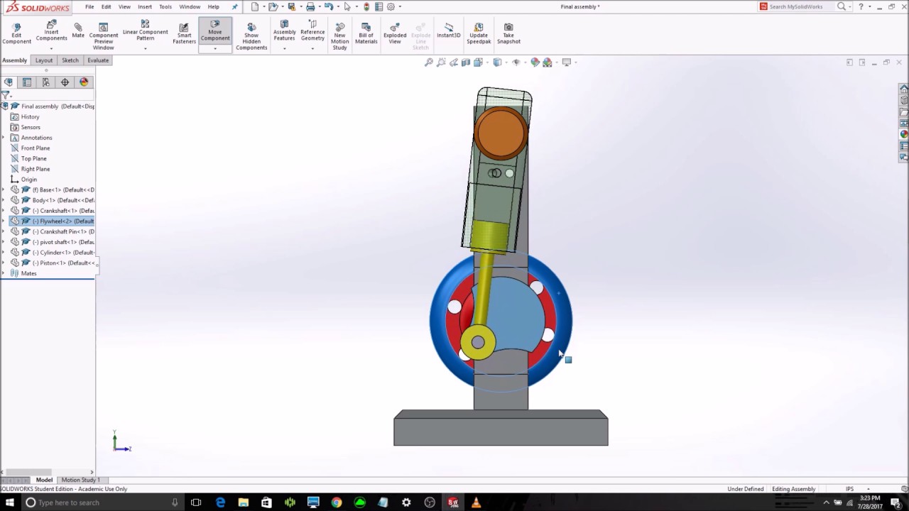 How a basic air compressor works (solidworks) - YouTube