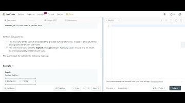 1341 | leetcode | movie rating