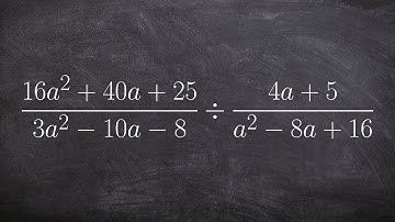 Dividing two rational expressions and simplify by factoring