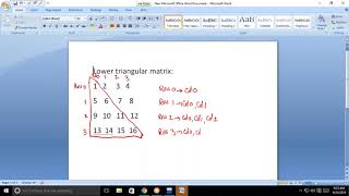Display Lower Triangular Matrix