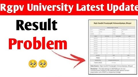 Rgpv result related problems 🥺(enrollment no not found)
