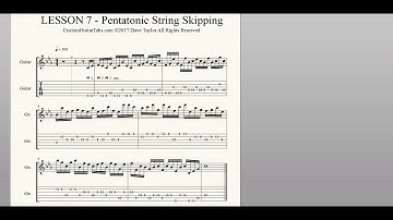 LESSON 7 - Pentatonic String Skipping
