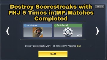 Destroy Scorestreaks with FHJ 5 Times in MP Matches | SEASONAL Connoisseur COD MOBILE