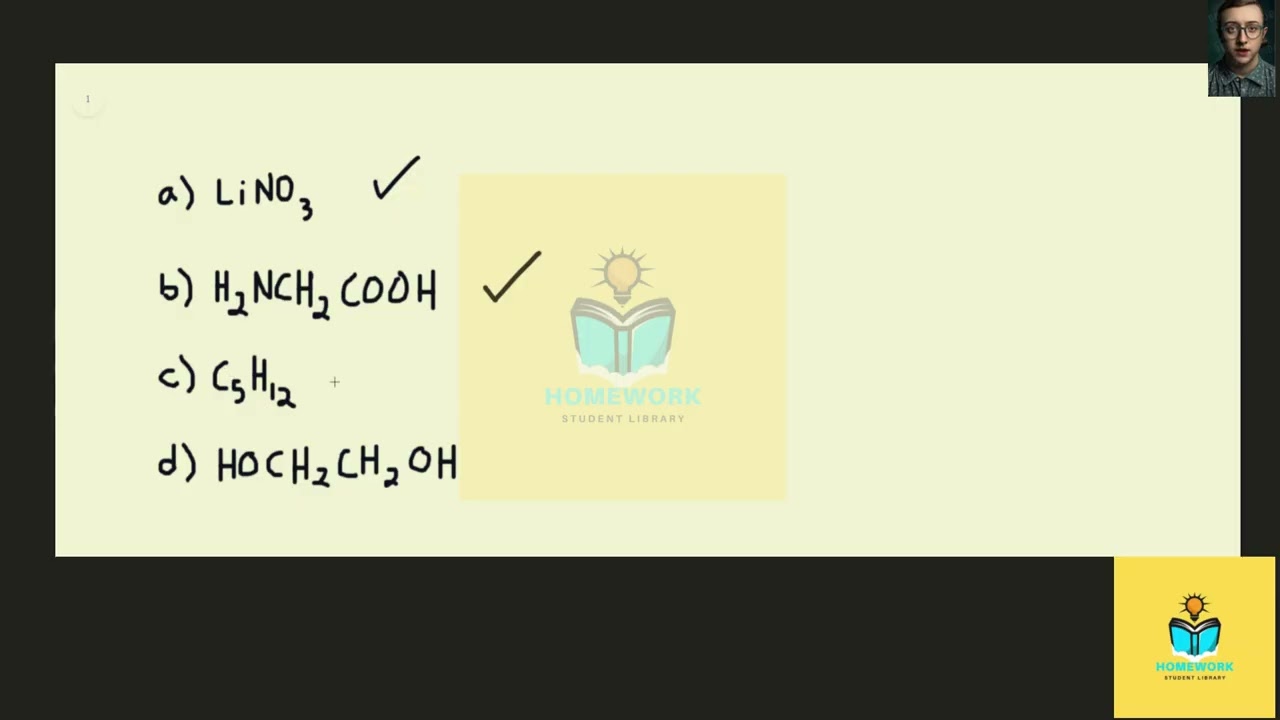 [Chemistry] IIs each of the following very soluble in water? Explain.