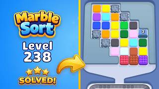 Marble Sort! - Color Puzzle Level 238 Walkthrough 🧩 | Solution & Gameplay (VooDoo) 🔴
