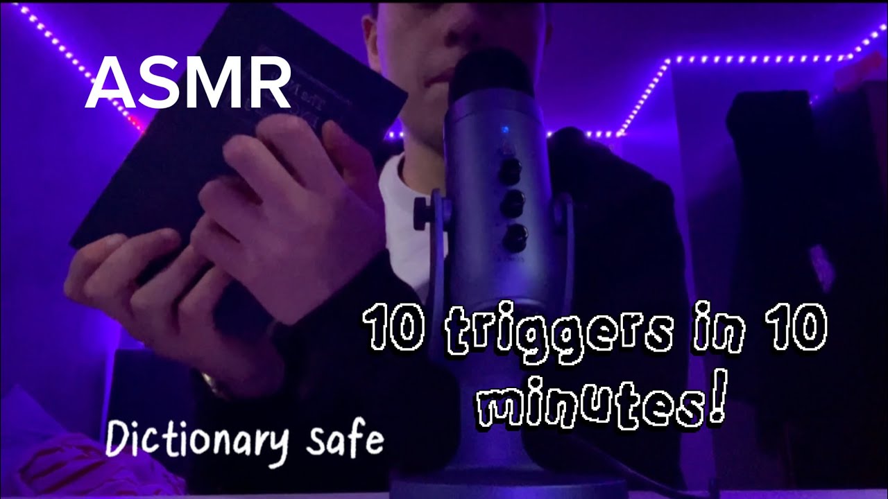 ASMR - 10 triggers in 10 minutes / fast tapping 