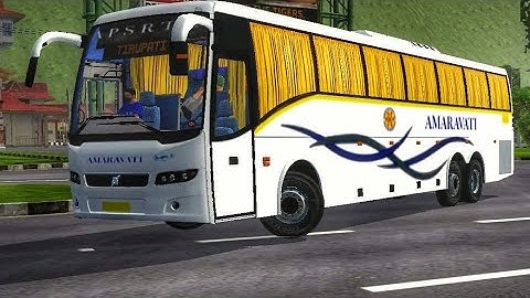 download APSRTC AMARAVATI VOLVO BUS MOD for bus simulator indonesia | BUSSID V3.6.1 |#bussidmods
