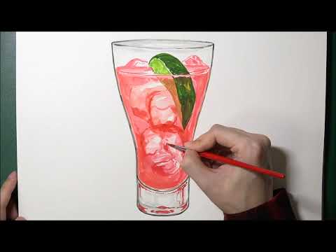 [Watercolor] 05.Shirley Temple - Cocktail Recipe / 셜리 템플