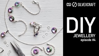 DIY Bracelet Kit of Swarovski Crystals, Pastel, Spring Colors with Sterling  Silver Spacers