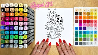 Satisfying Ladibug Coloring 🐞ASMR Calm / Raquel Art  screenshot 4