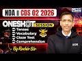 Tenses, Vocabulary, Cloze Test, Comprehension One Shot | By Ruchir Sir | KGS Defence Exams