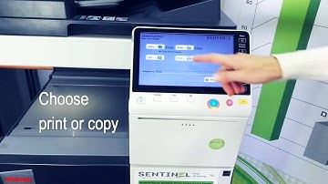 Printing documents on Konica Minolta printer with Sentinel embedded secure pull printing software