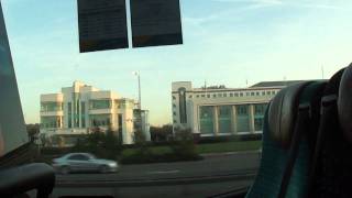 Quick glimpse of the Art Deco Hoover Building on the Western Avenue A40 in Perivale, West London, U K