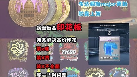 cs2布达佩斯major更新，新增物品印花板！解决高价物品装X难，装X贵，装X不全面的问题