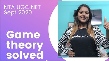 Sept  2020 NTA UGC NET Game Theory Solved Numerical