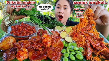 COCOK BANGET❗ SEMUR JENGKOL TELUR MIE LAUT PEDAS LALAPAN JENGKOL MENTAH PETE BAWANG KUCAI