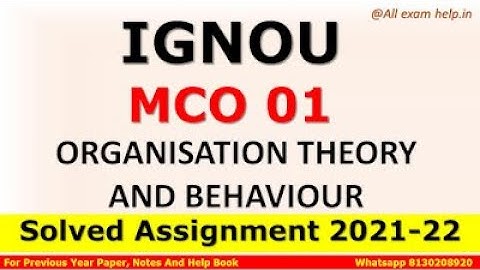 M.COM MCO-01🔥ALL IGNOU ASSIGNMENT 2021-22 PDF |  AVAILABLE IN HINDI & ENGLISH Contract : 8603418154