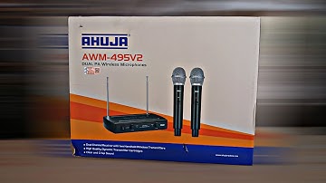 AHUJA AWM-495V2 DUAL PA WIRELESS MICROPHONE UNBOXING & REVIEW