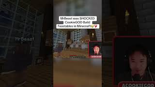 MrBeast was SHOCKED CookieGOD Build Feastables in Minecraft😭❤️‍🩹 #minecraft #mrbeast