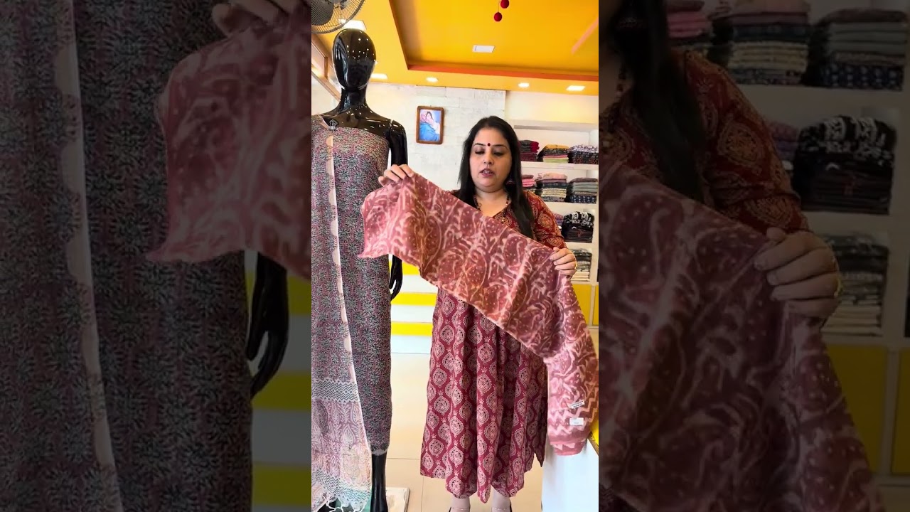 Pure Doria Kotta Blood printed un stitched salwar suits 5 beautiful shades! DM 9846937216