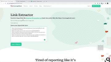 Convert Hyperlinks back into plain URLs - Link Extractor