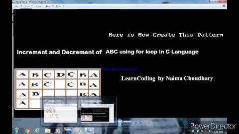 Pattern of increment and decrement of ABC with explanation in c programming language|Naima Choudhary