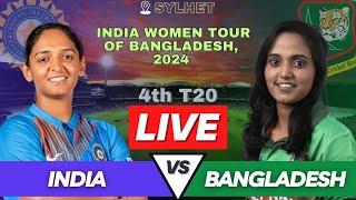 Live INDW vs BANW 4th T20 Live Score & Commentary | IND Women vs BAN Women Live Cricket Match Today
