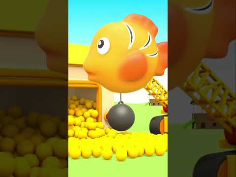 O peixe pulou dentro do caminhão pipa! #desenho #desenhosinfantis #infantil #criança #desenhoanimado