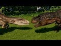 T-Rex vs Carcharodontosaurus, Spinosaurus, Indominus, Indoraptor, Spinoraptor, Giganotosaurus & Allo