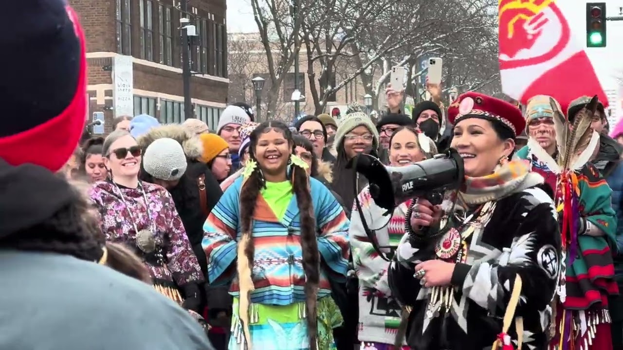 Jingle Dress Ceremony at the Alex Pretti Memorial Site Feb. 1, 2026 